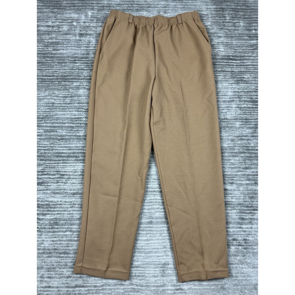 Classic Collection Pants Womens 16 Beige Vintage One Button Front‎ Polyester